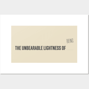 The Unbearable Lightness of Being Posters and Art